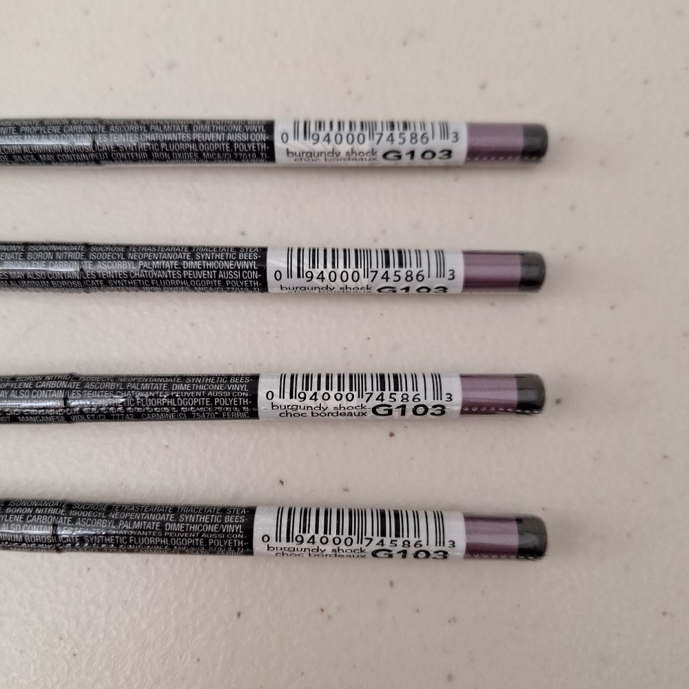 4 Set AVON GLIMMERSTICKS CHROMES EYE LINER - Burgundy Shock - G103 - New Sealed
